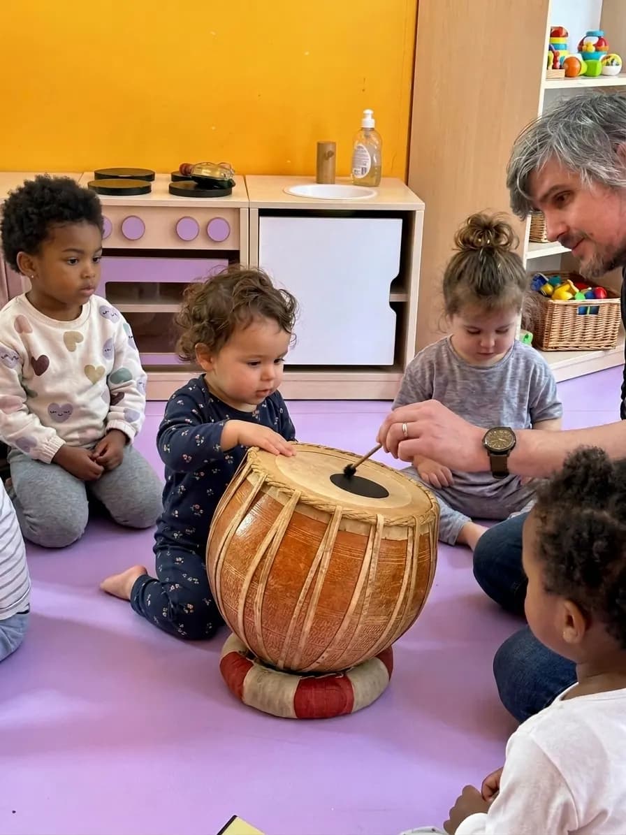 Atelier d'éveil musical autour d'un tabla